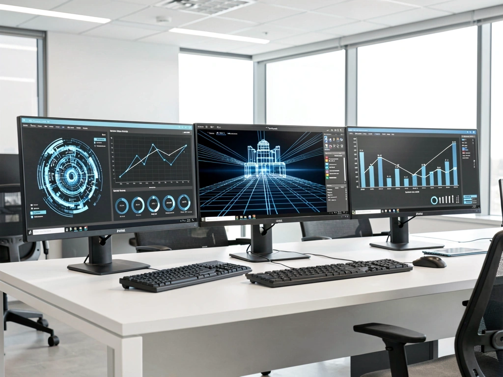 Estación de monitoreo de seguridad empresarial